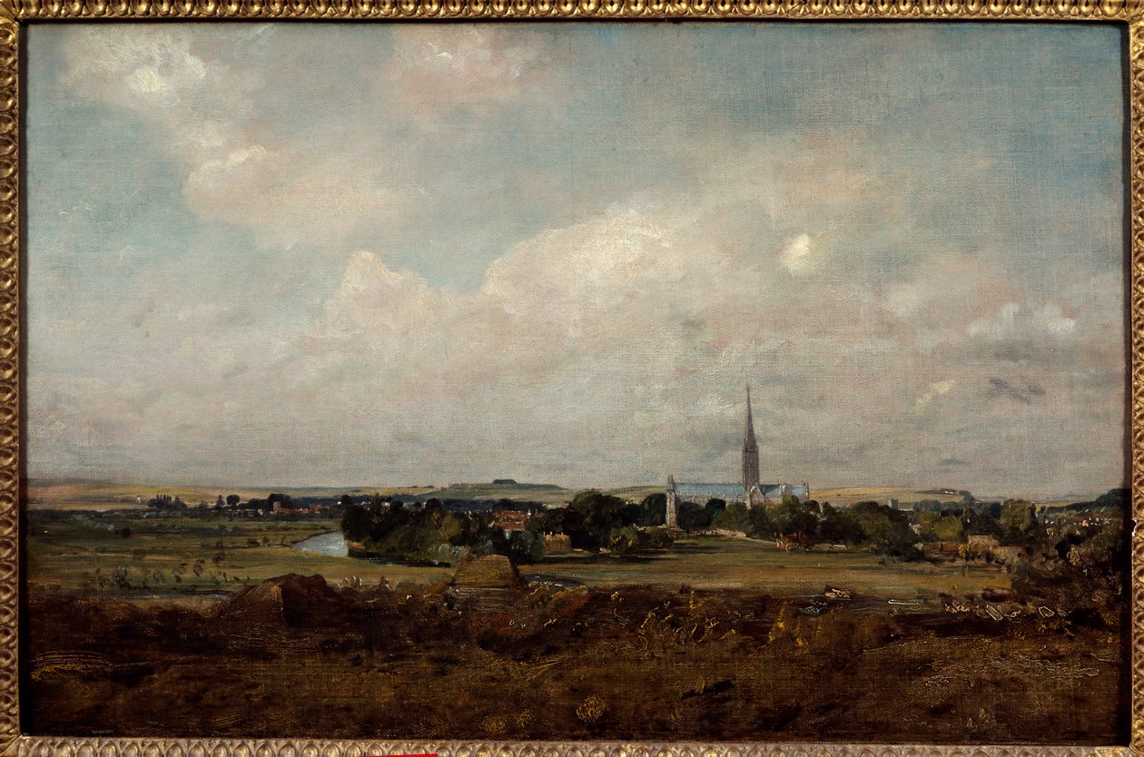 Vy över Salisbury i England Målning av John Constable (1776-1837) (ec.engl.) Sön. 0,35x0,51 m Paris, Louvren. av John Constable