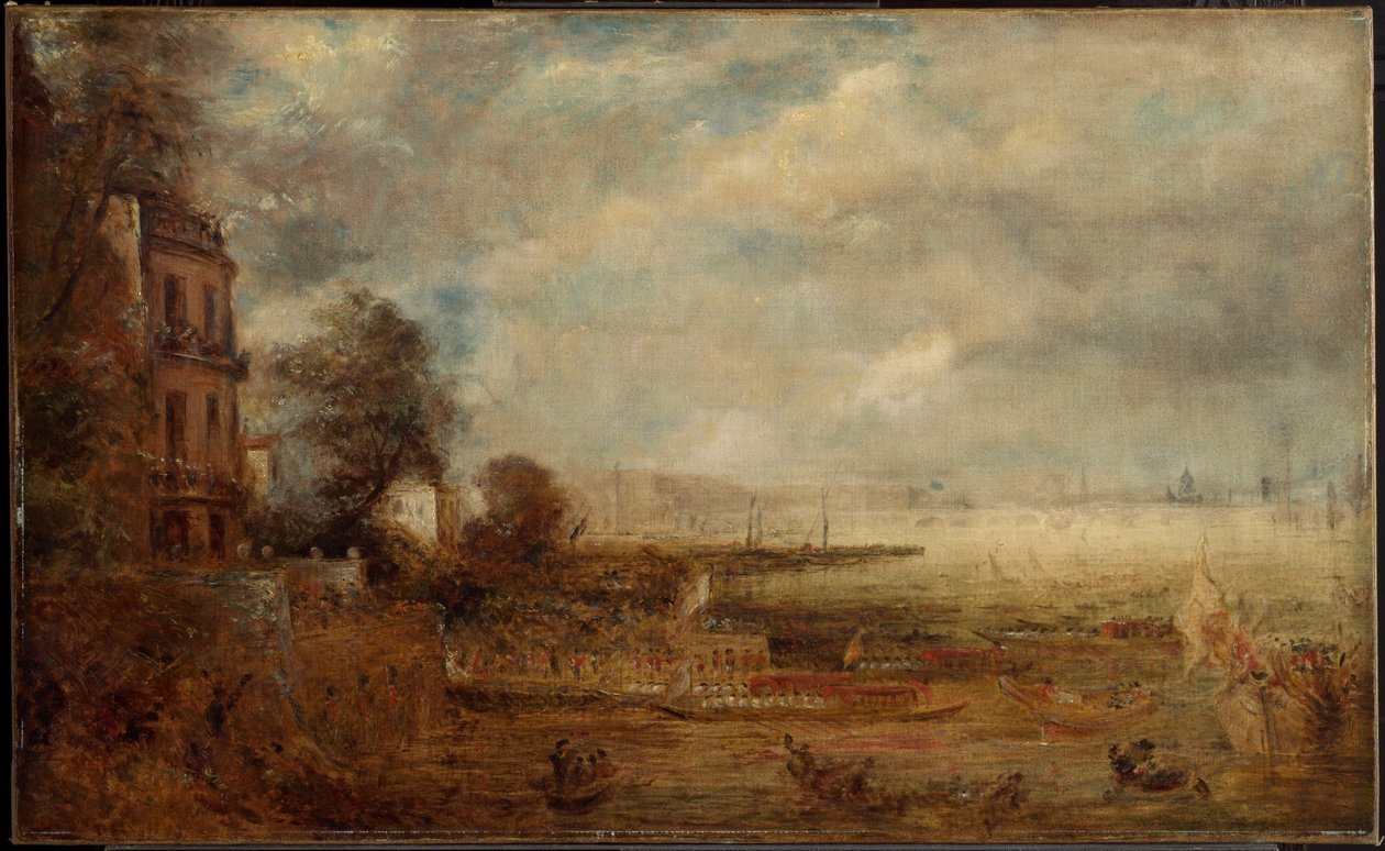 Waterloo Bridge sedd från Whitehall Stairs av John Constable