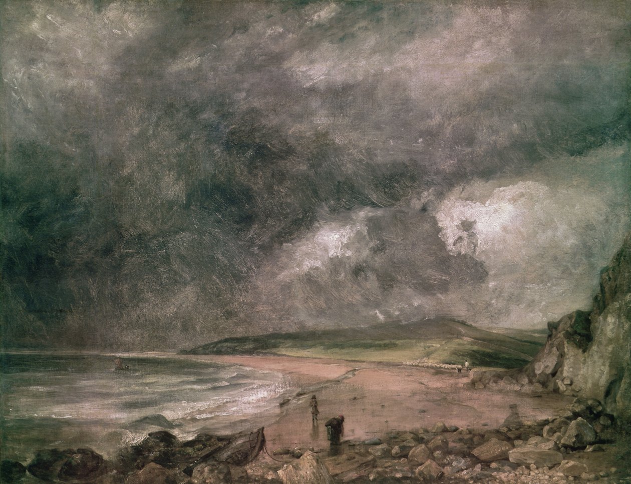 Weymouth Bay med annalkande storm av John Constable
