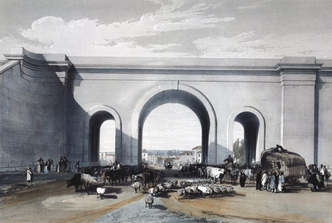 Järnvägsbron i Chippenham, Wiltshire, 1846 av John Cooke Bourne
