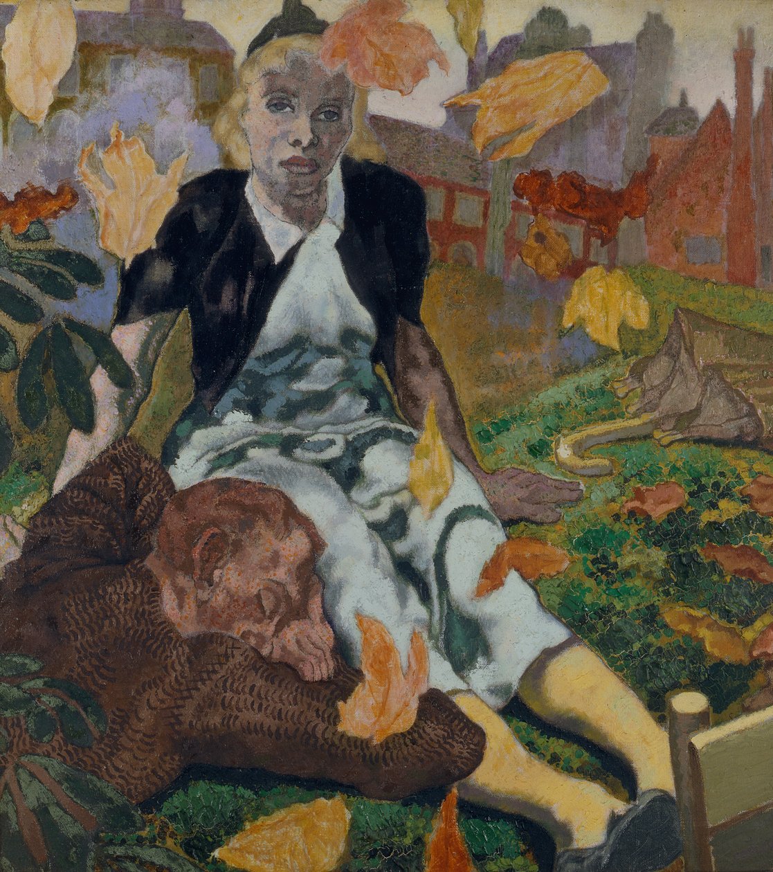 Höstlöv (olja på duk) av John Copley