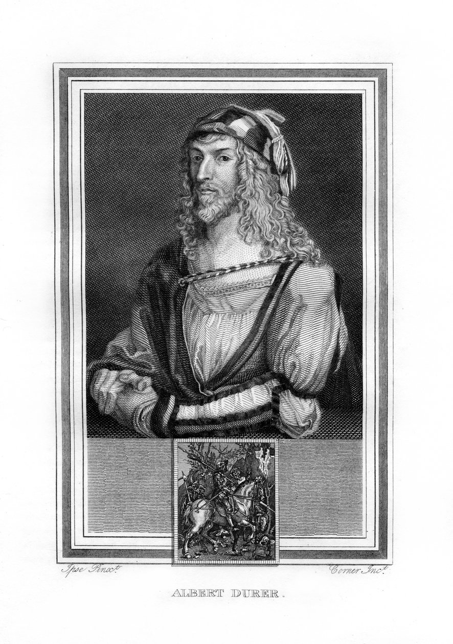 Albert Durer, tysk nordrenässansmålare och gravör, 1825. av John Corner