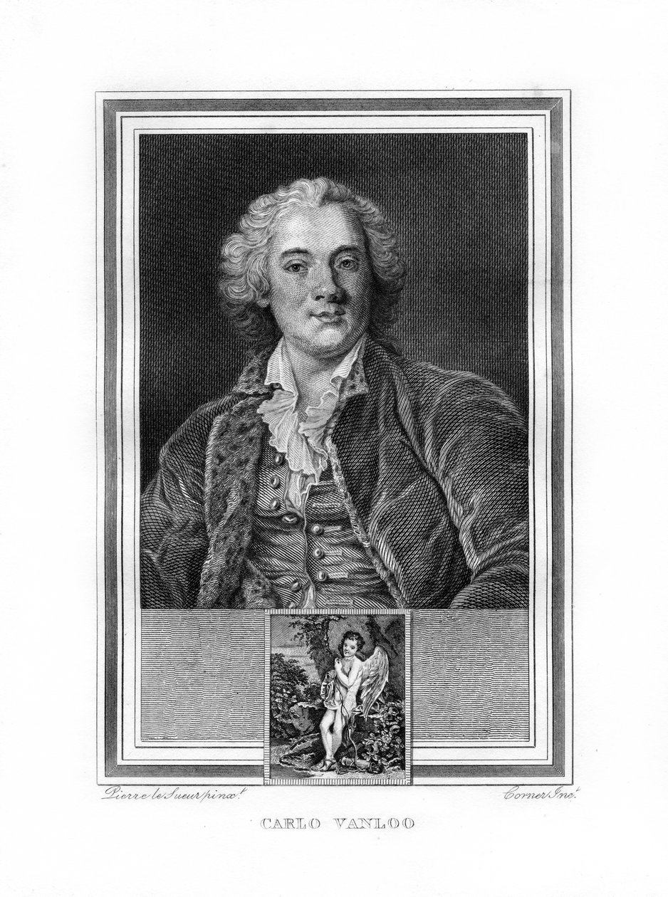 Carle eller Charles-Andre van Loo, fransk målare, 1825. av John Corner