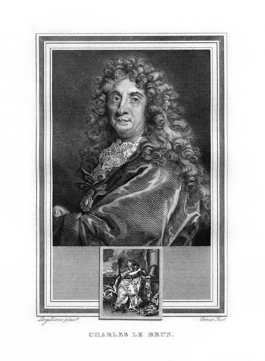 Charles le Brun, fransk barockmålare, 1825. av John Corner