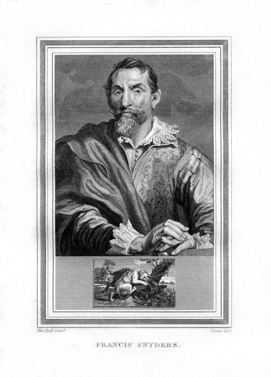 Frans Snyders, flamländsk barockmålare, 1825. av John Corner