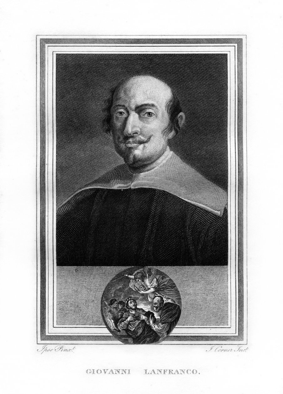 Giovanni Lanfranco, italiensk barockmålare, 1825. av John Corner