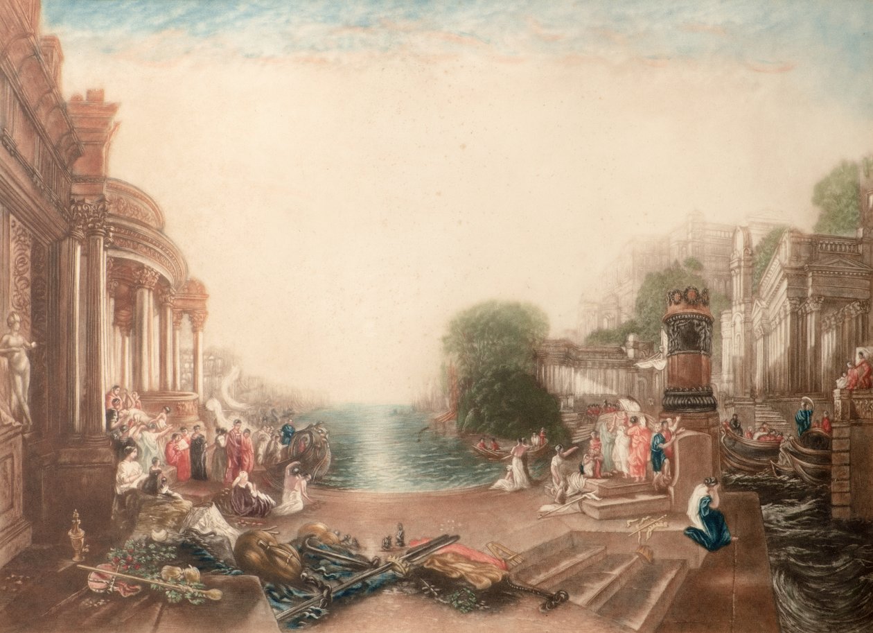 Kartagos förfall (mezzotint) av John Cother Webb