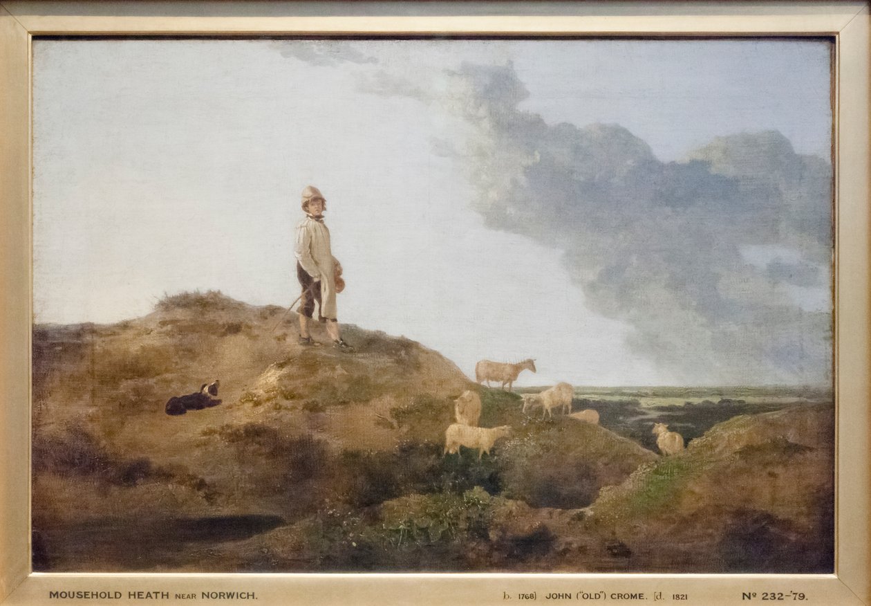 Utsikt över Mousehold Heath, nära Norwich av John Crome