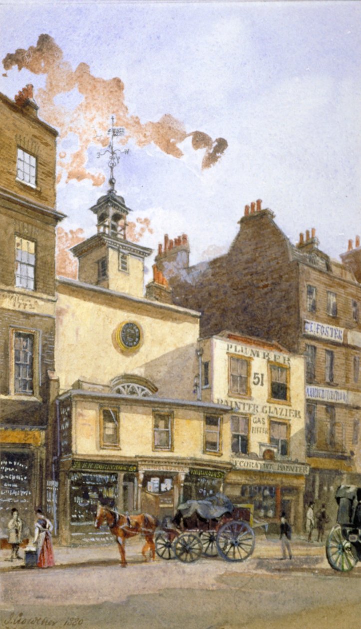 Church of St Ethelburga-the-Virgin inom Bishopsgate, City of London, 1880 av John Crowther