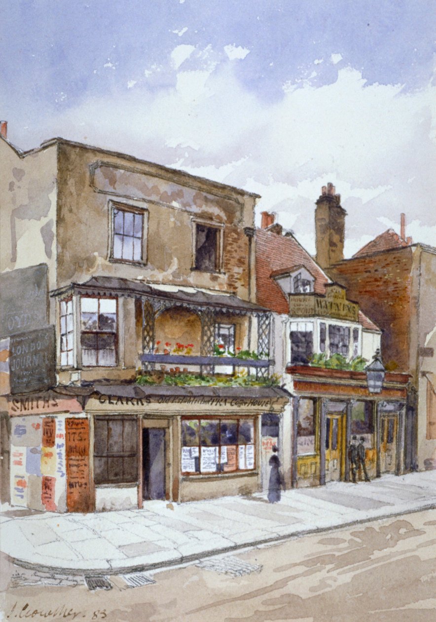 Hörn av Cheyne Walk och Lawrence Street, Chelsea, London, 1883 av John Crowther