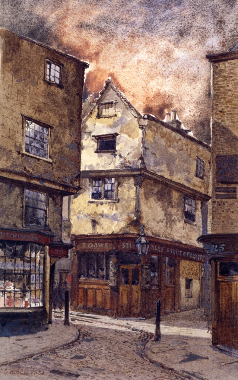 Dick Whittington Inn, Cloth Fair, London, 1880 av John Crowther