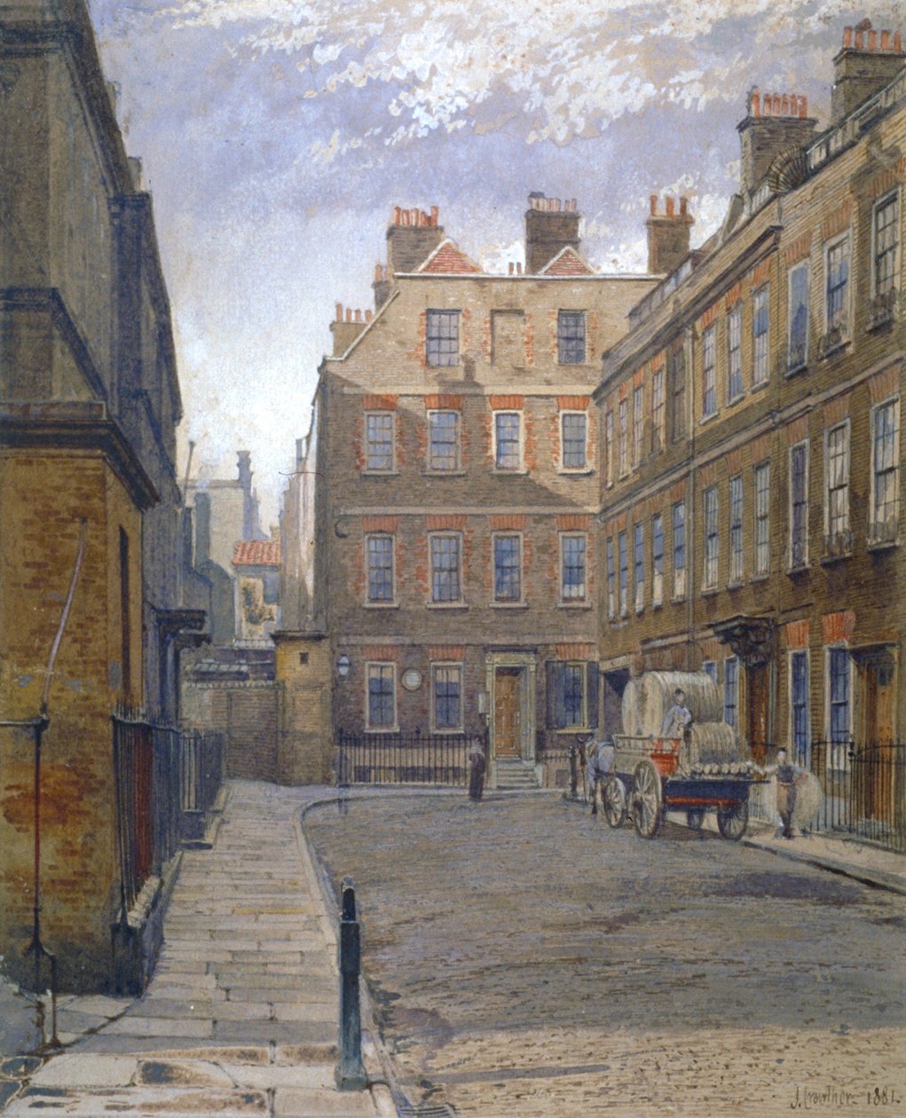 Gough Square, London, 1881 av John Crowther