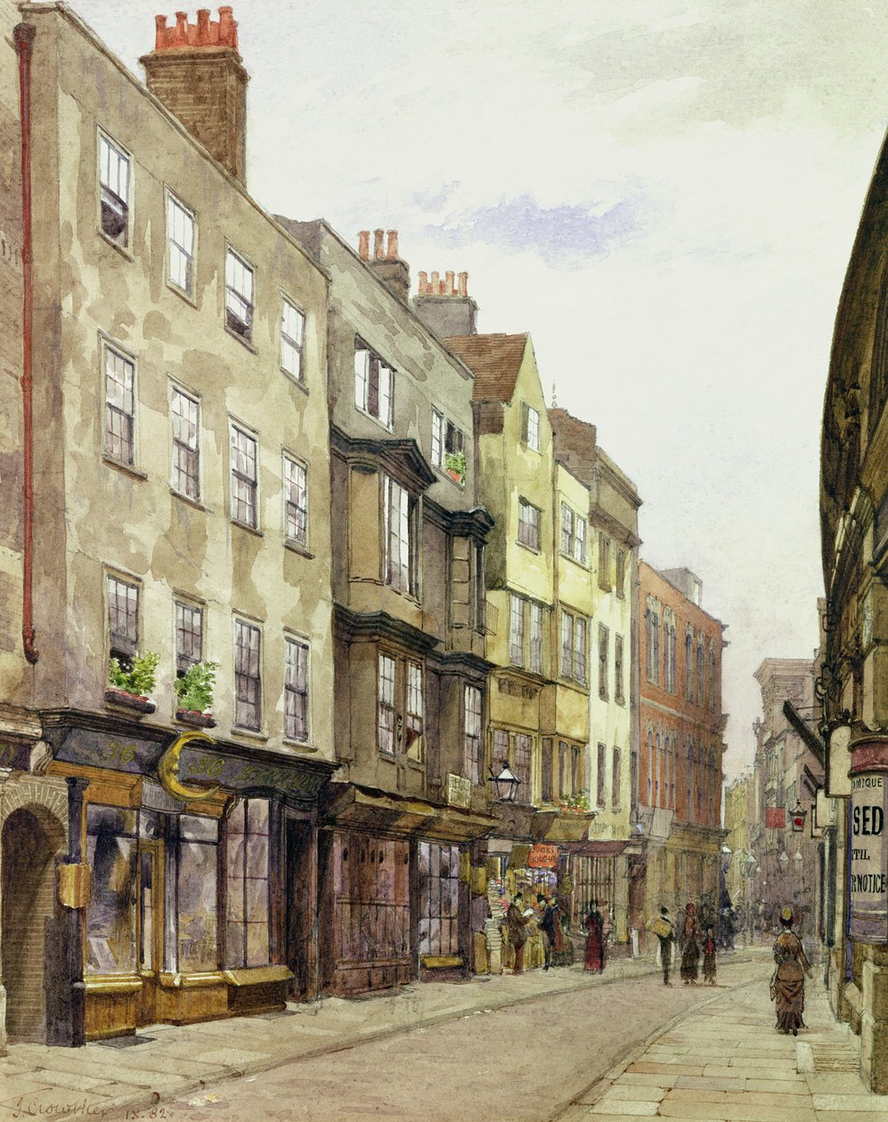 Holywell Street Looking West, 1882 av John Crowther