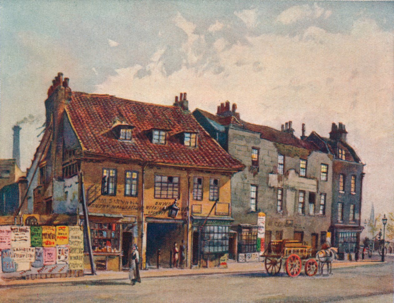 Hus på West Side of Church Street, Lambeth, Lambeth Bridge Road, London, c1874 1926 av John Crowther