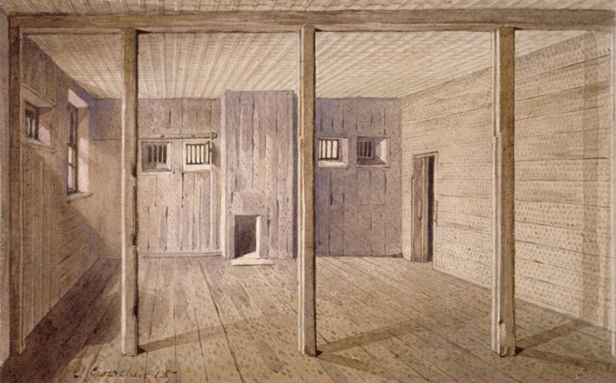 Interiörvy av White Lyon Prison, Borough High Street, Southwark, London, 1887 av John Crowther
