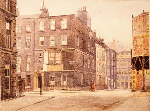 Norfolk Street, ca 1880 (akvarell) av John Crowther