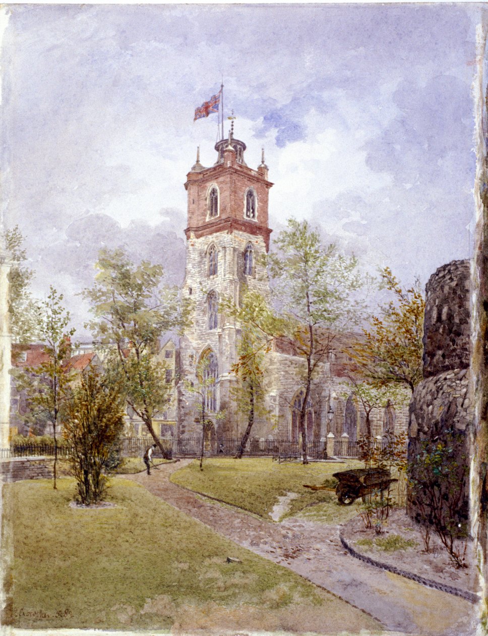 St Giles utan Cripplegate, London, 1882 av John Crowther
