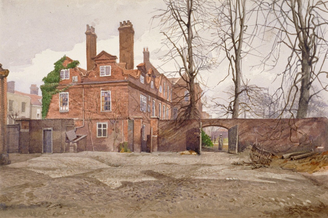 Den södra änden av Fairfax House, High Street, Putney, London, c1887 av John Crowther