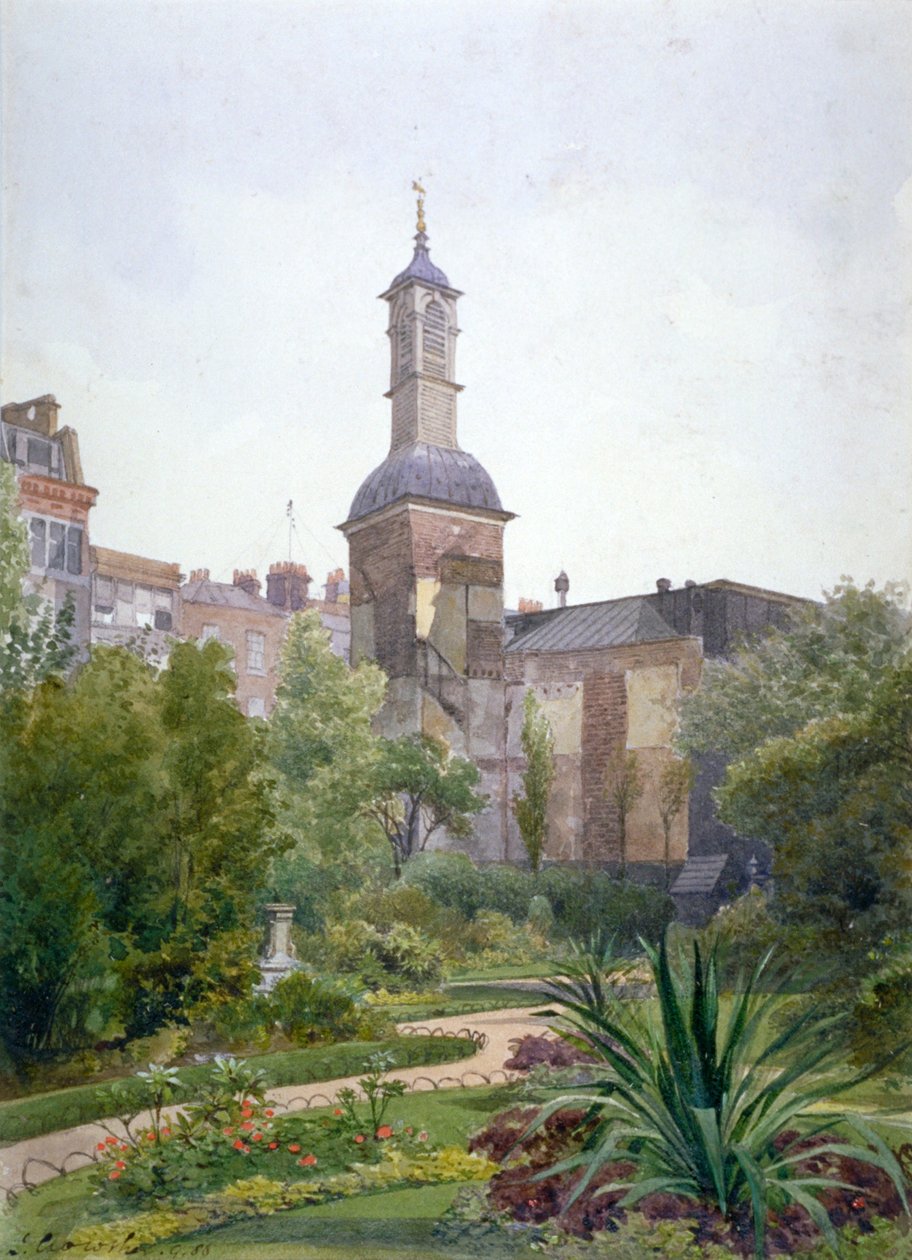 Tornet i Church of St Botolph, Aldersgate, City of London, 1886 av John Crowther