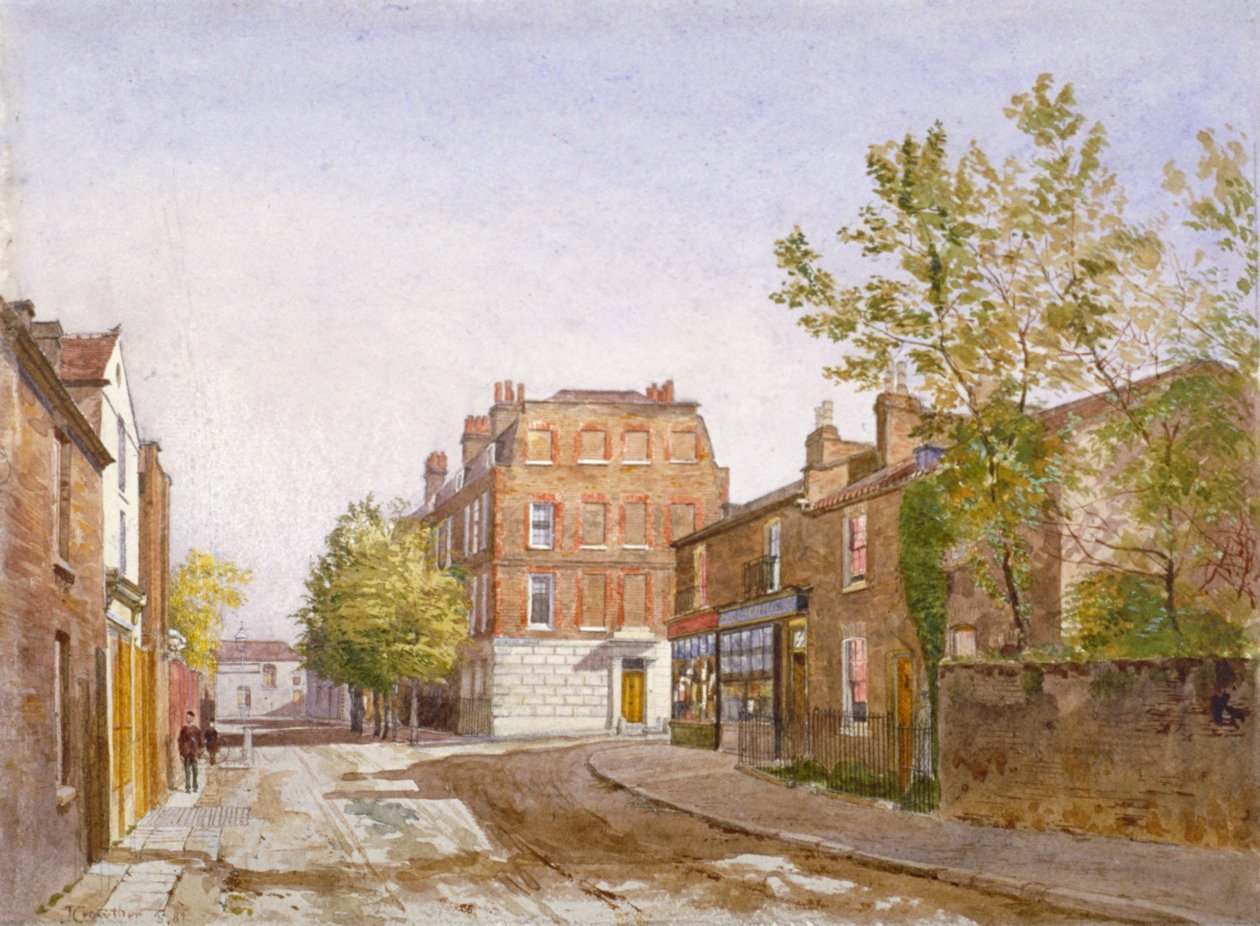 Utsikt över Mawson House, Chiswick Lane, Chiswick, London, 1882 av John Crowther