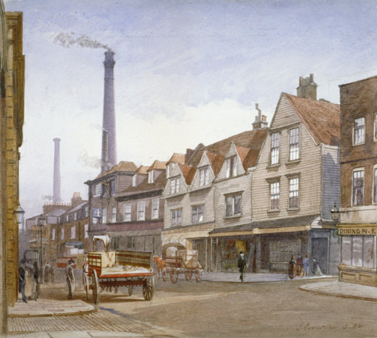 Utsikt över Mint Street, Southwark, London, 1884 av John Crowther