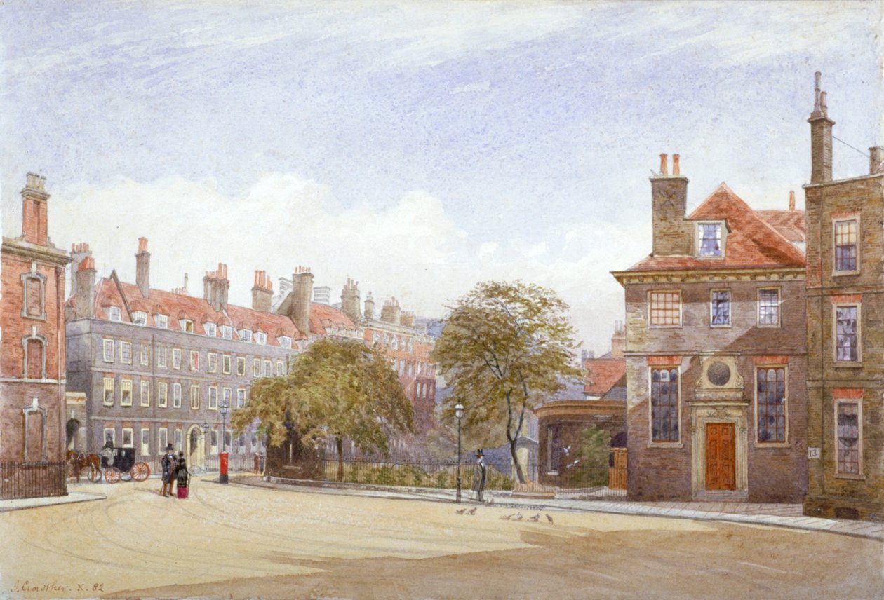 Utsikt över New Inn, Wych Street, Westminster, London, 1882. av John Crowther