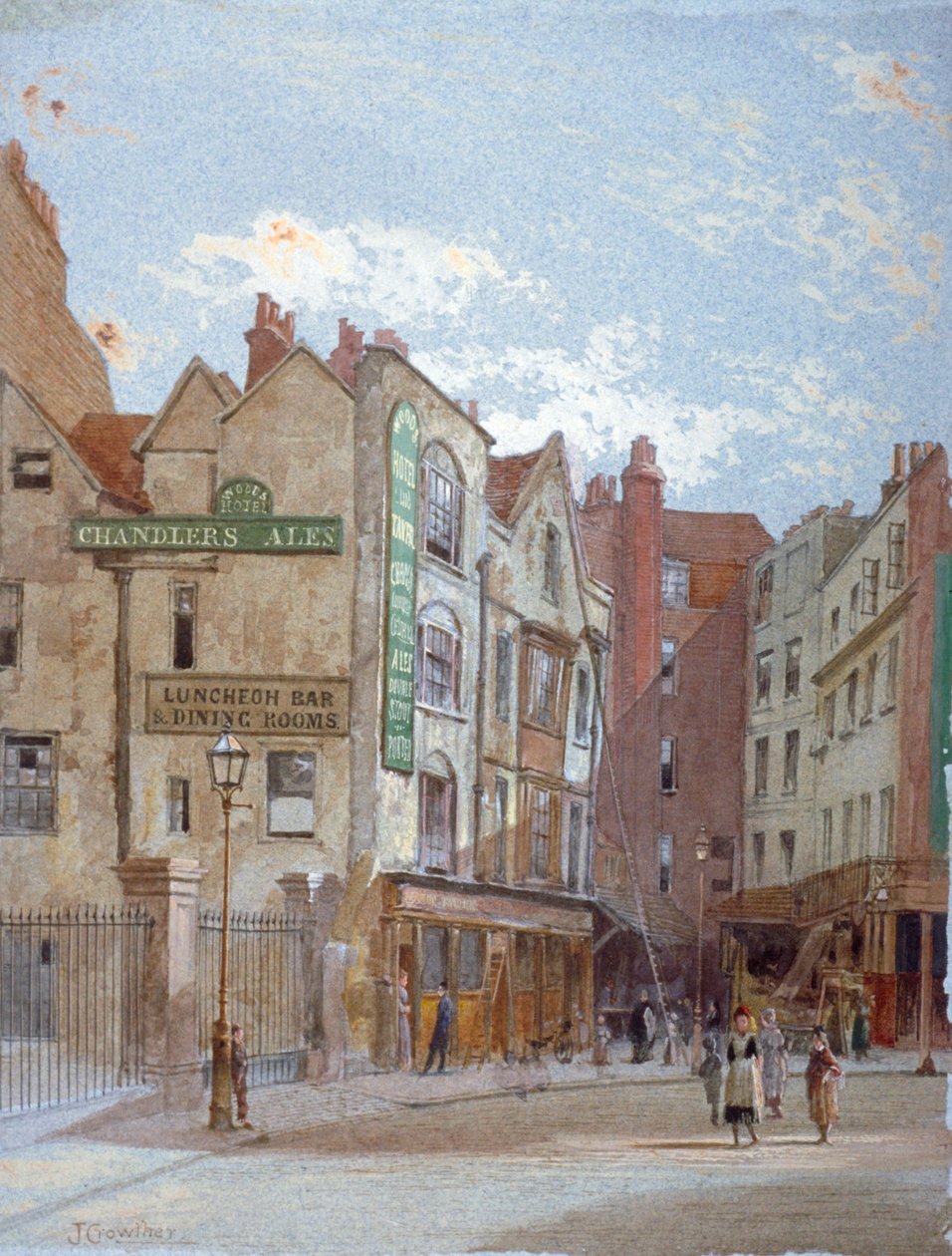 Utsikt över Woods Hotel, Portugal Street, Westminster, London, c1880 av John Crowther