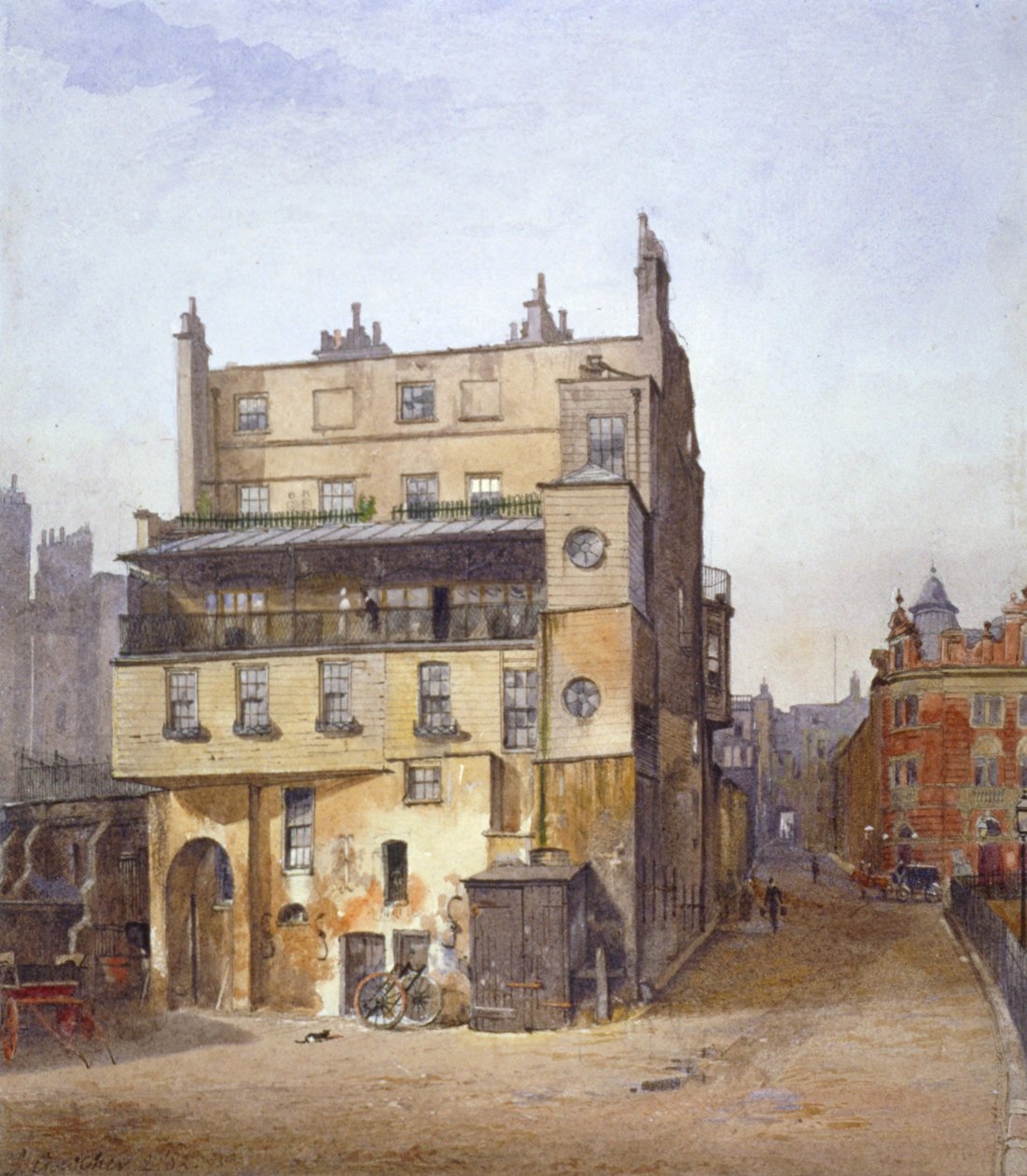 Utsikt över ett hus, Cecil Street, Westminster, London, 1882 av John Crowther