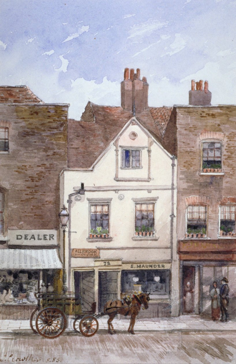 Utsikt över Cheyne Walk nr 72, Chelsea, London, 1883 av John Crowther