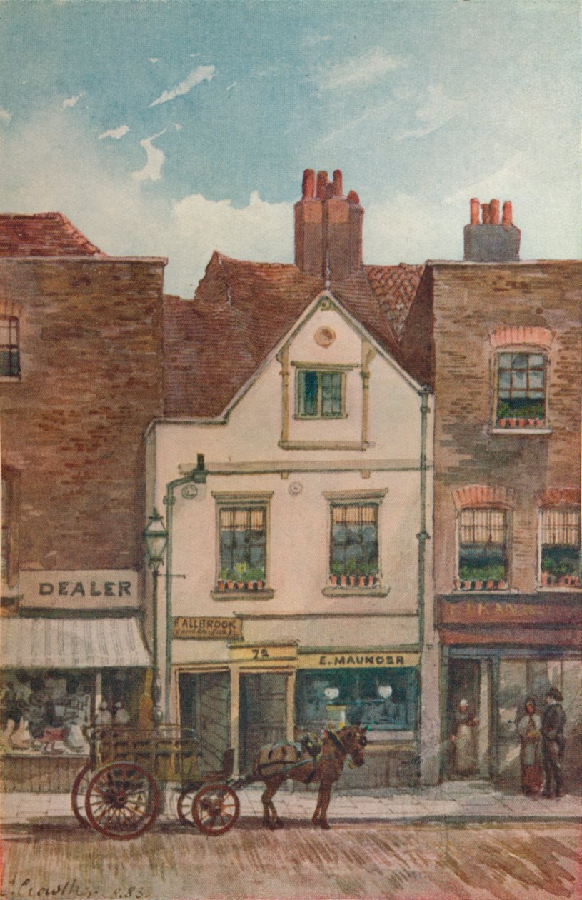 Utsikt över Cheyne Walk nr 72, Chelsea, London, 1883 av John Crowther