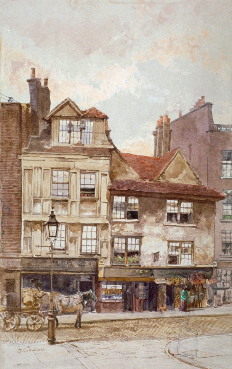 Utsikt över nr 87-89 Drury Lane, Westminster, London, c1880 av John Crowther