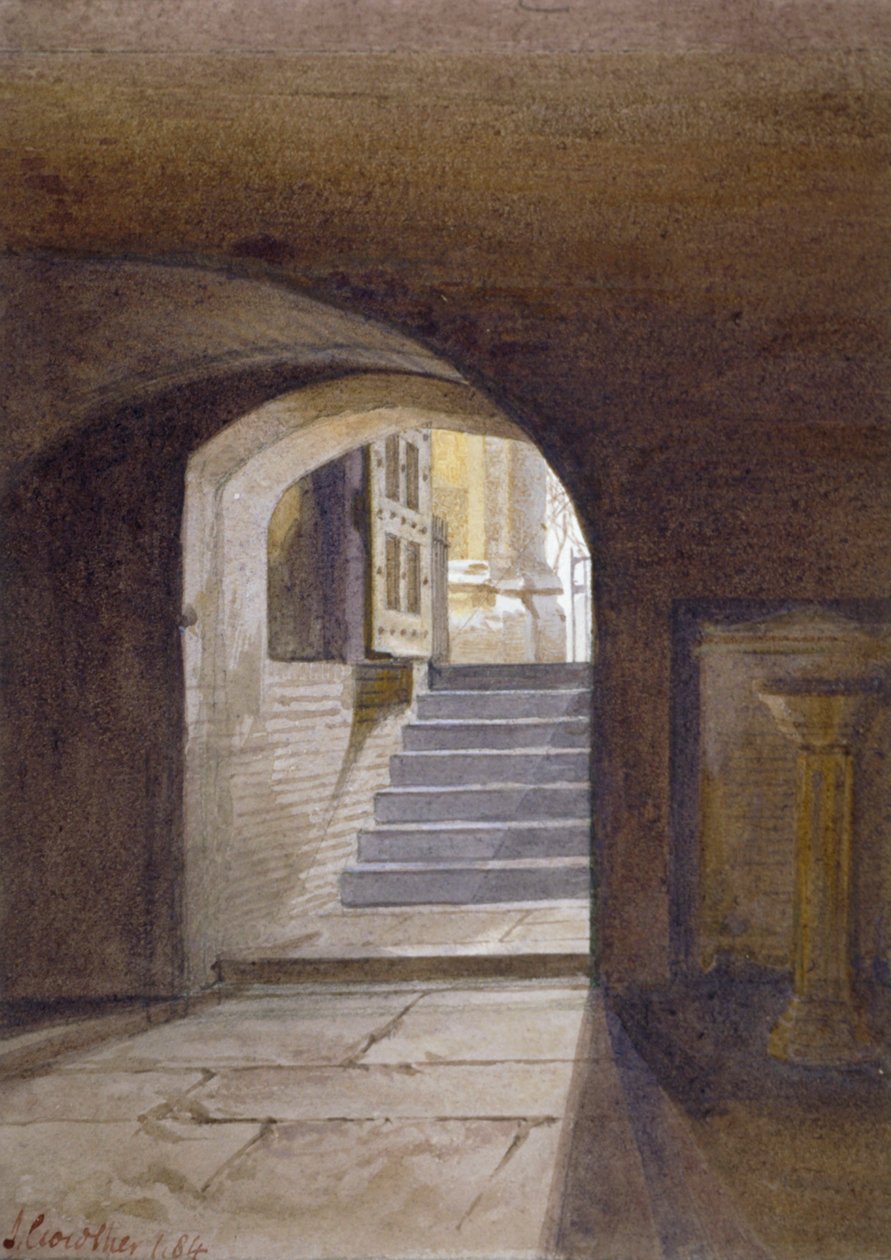Utsikt över kapellet St Peter ad Vincula i Towern i London, 1884 av John Crowther