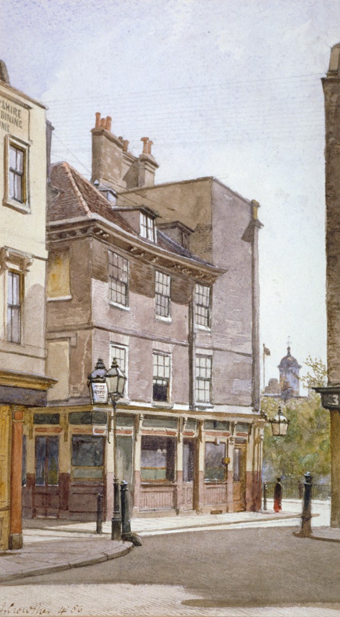 Utsikt över Crooked Billet Inn, King Street, Stepney, London, 1886 av John Crowther