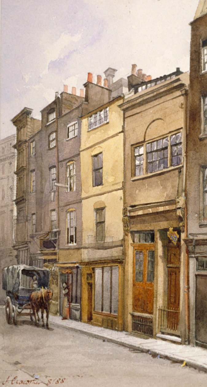 Utsikt över församlingsskrivarens sal, Silver Street, London, 1888 av John Crowther