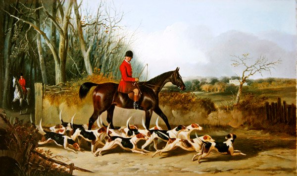 Croxteth Harriers, baksidan av Stanfield (olja på duk) av John Dalby