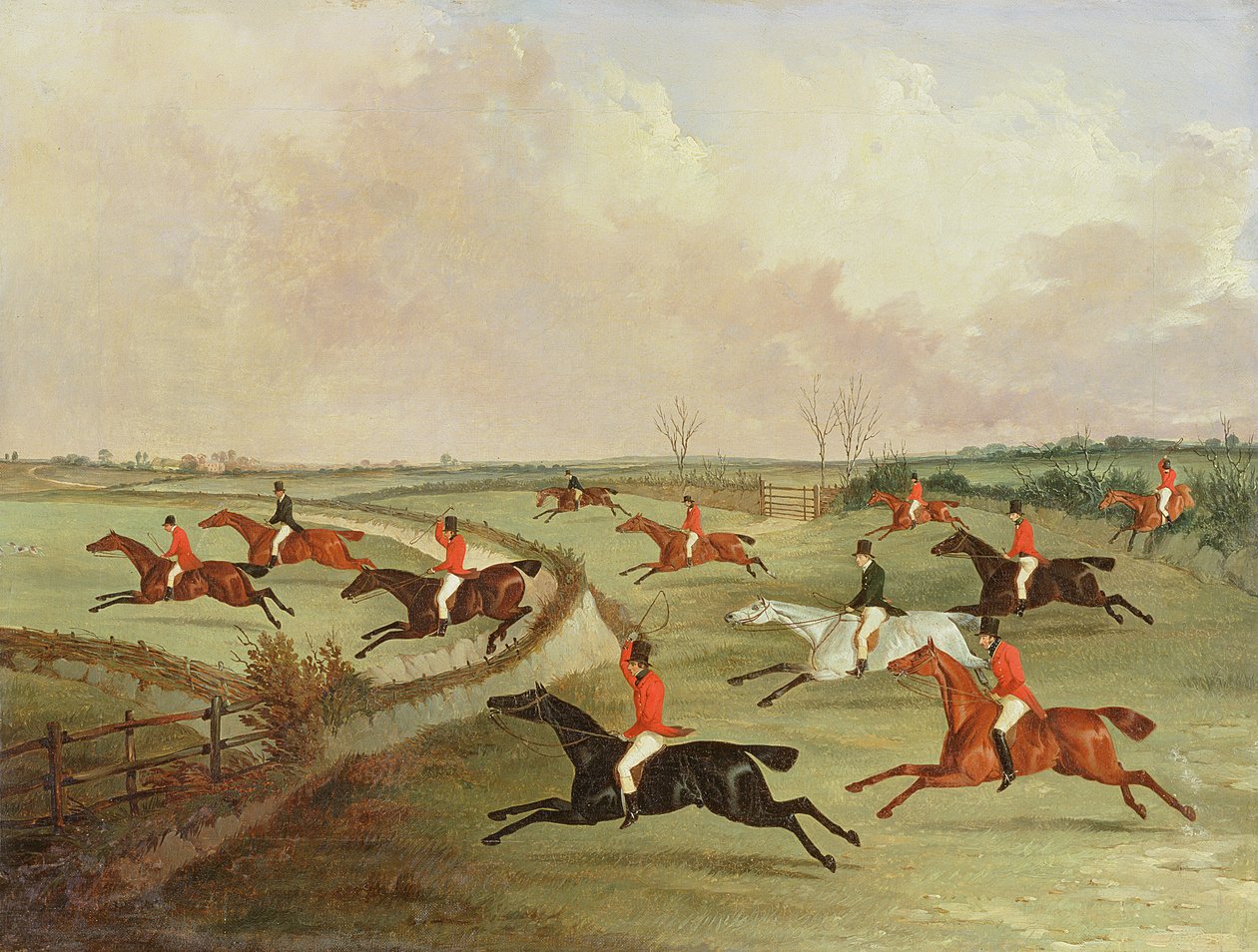 Quorn Hunt in Full Cry: Second Horses, efter en målning av Henry Alken (1785-1851) av John Dalby