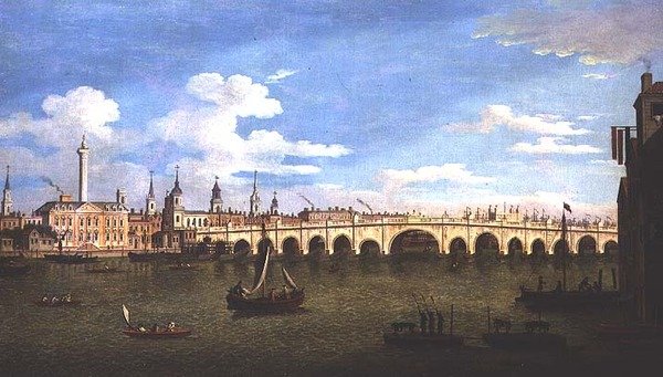 London Bridge, ca 1820 av John Dean Paul