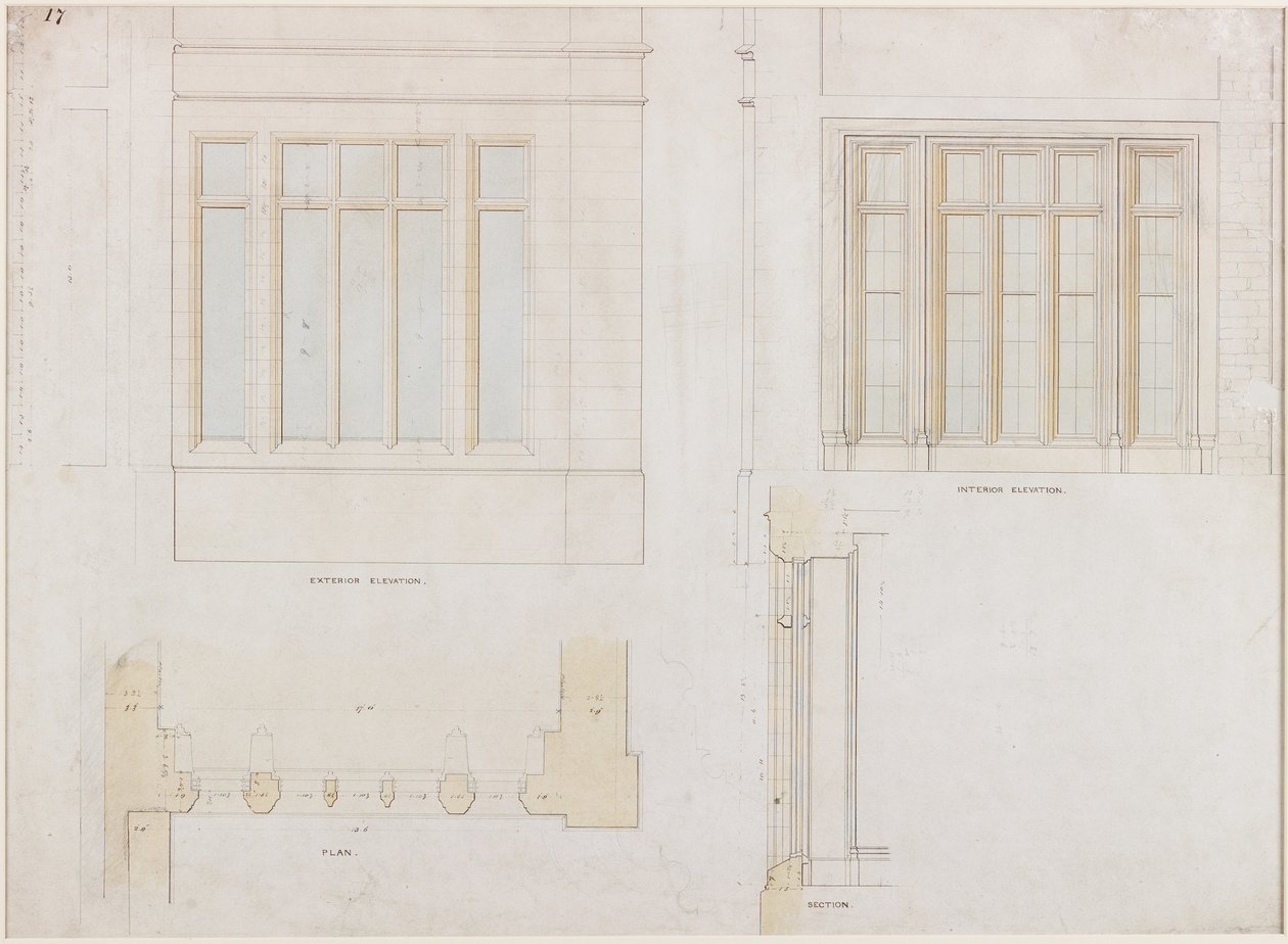 Holme Eden (penna och bläck och tvätt (blått och brunt) på papper (på papper)) av John Dobson