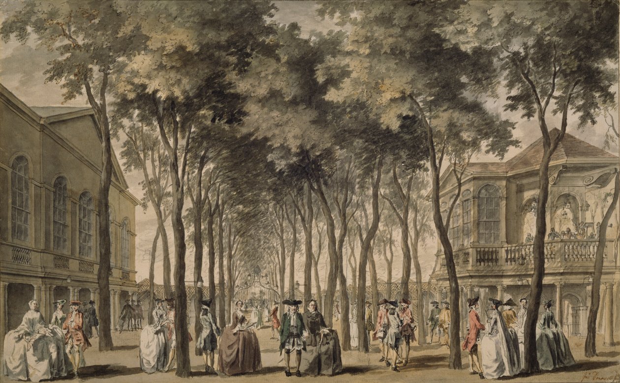A View of the Grand Walk, Marylebone Gardens, 1778-86 av John Donowell