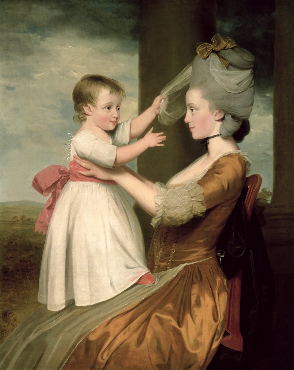 Ett porträtt av Elizabeth Mortlock (f.1756) och hennes son John Mortlock den yngre, 1779 (se 332898 för par) av John Downman