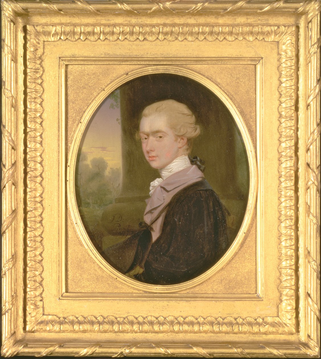 George John Spencer, Viscount Althorp (1758-1834) medan han studerade vid Trinity College, Cambridge, 1777 (olja på koppar) av John Downman