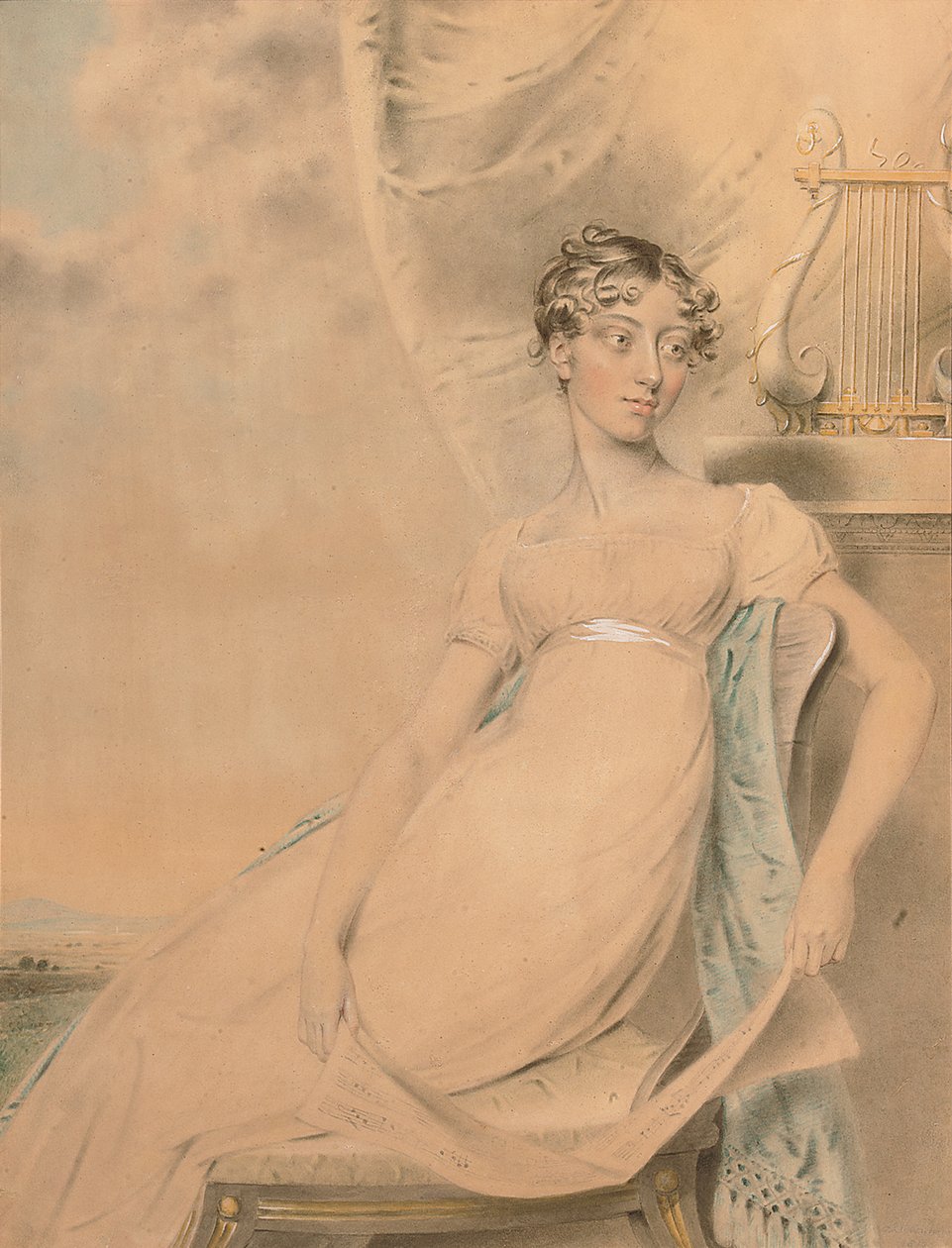 Porträtt av Anne Lucy Poulett, Lady Nugent av John Downman