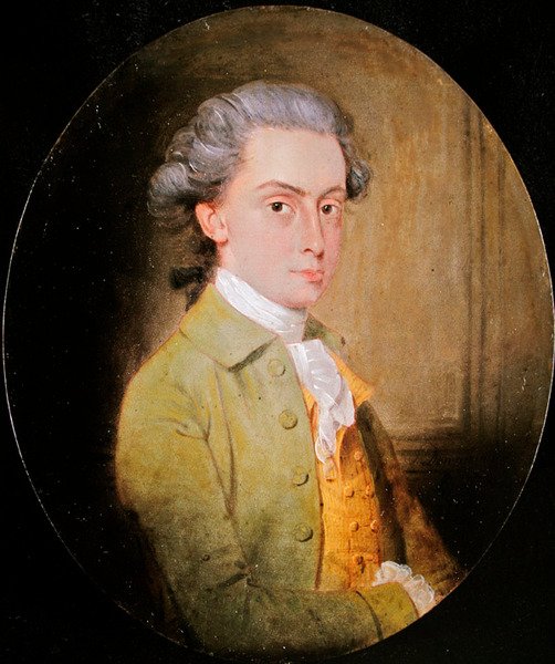Porträtt av John Heigham av Humstan (olja på panel) av John Downman
