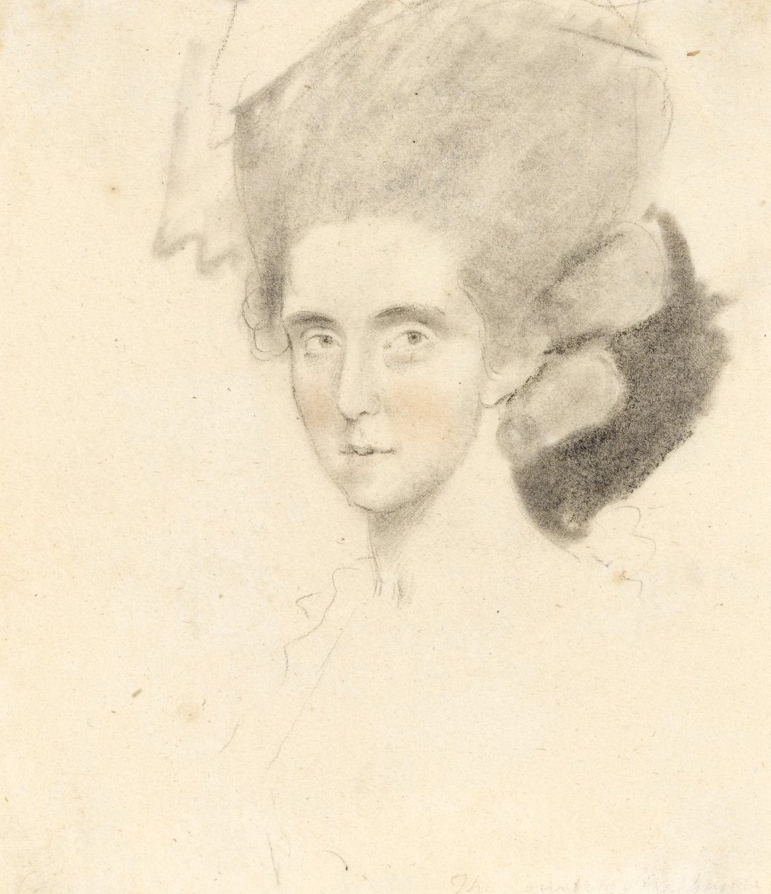 Grevinnan av Strathmore, 1781 (penna med svarta och röda krita på papper) av John Downman