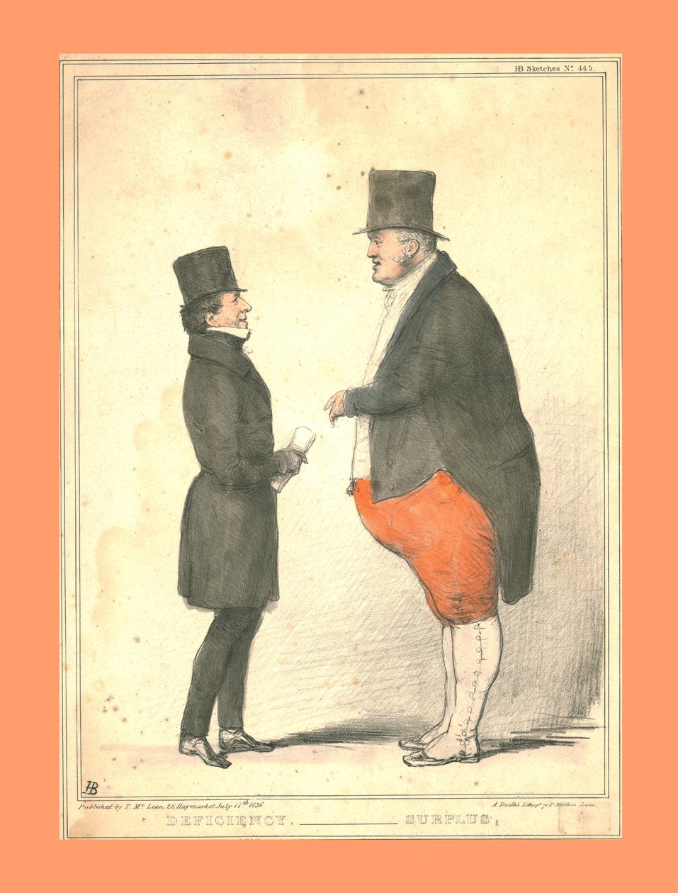 Brist. - Överskott., 1836. av John Doyle