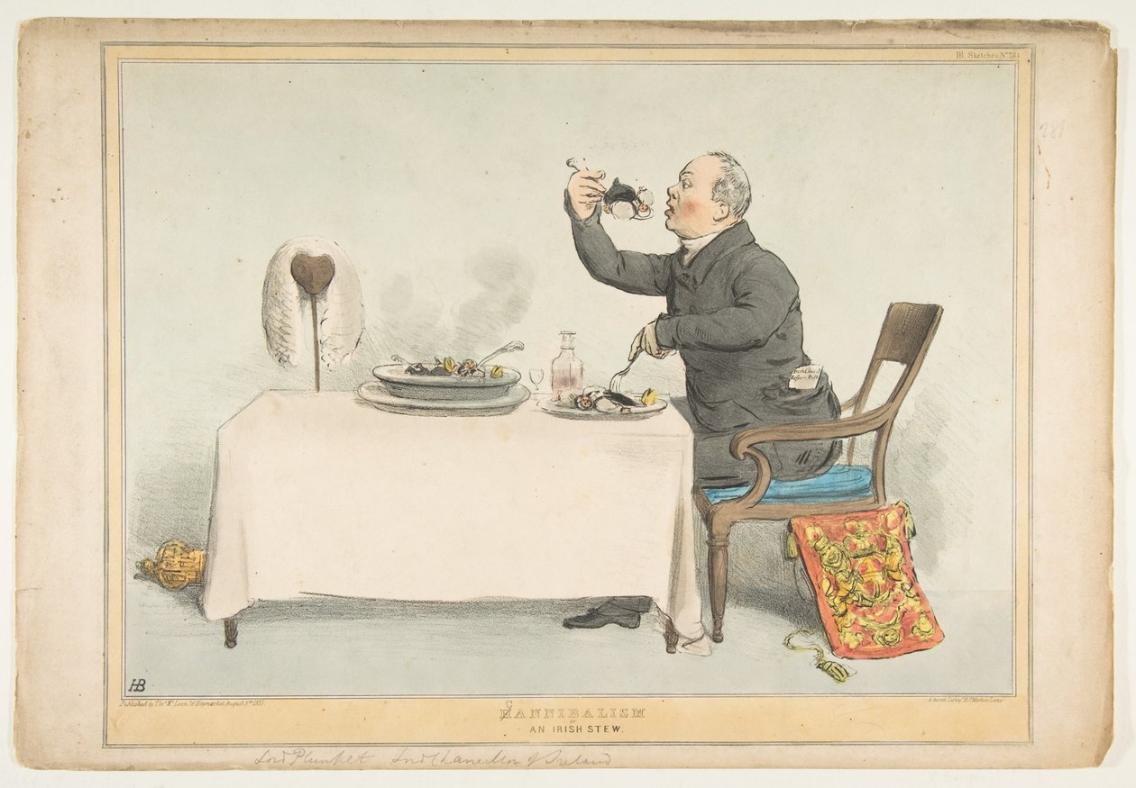 HKannibalism eller en irländsk gryta, 5 augusti 1833. av John Doyle