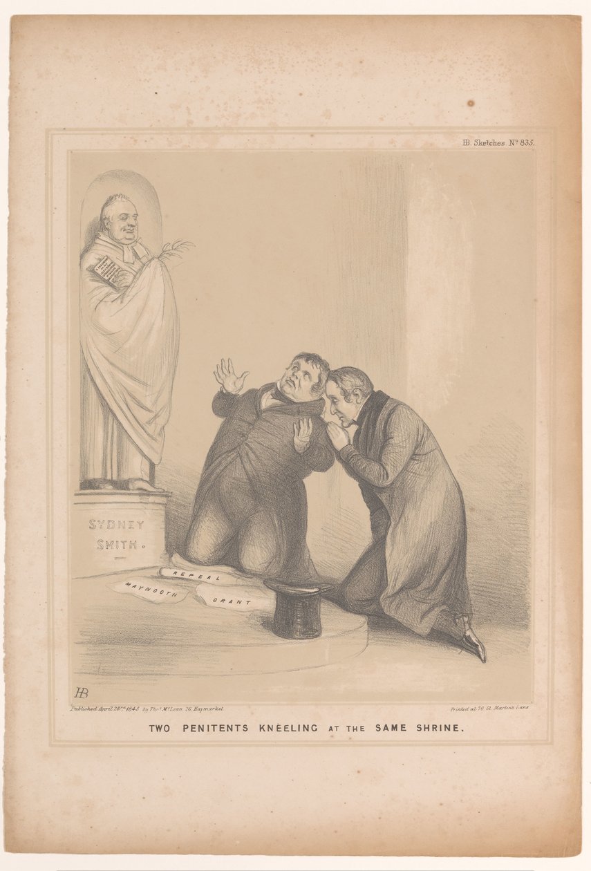 Spotprent träffade premier Robert Peel och Daniel O