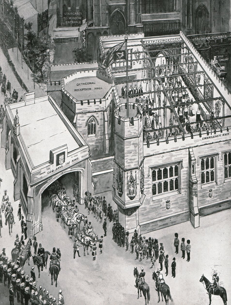 Kröning av kung George V och drottning Mary, London, 1911. av John Duncan