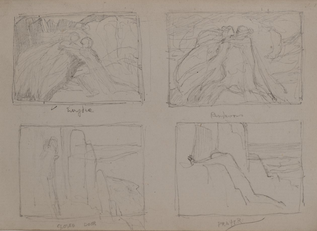 Eurydice, Rendezvous, Closed Door, Bön (penna) av John Duncan
