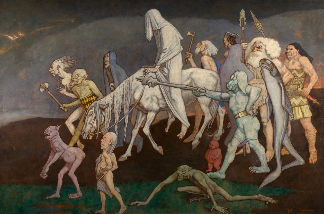 The Fomors (eller The Powers of Evil Abroad in the World), ca 1939 (tempera) av John Duncan